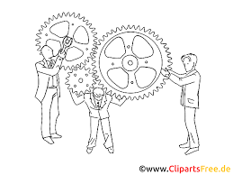 Arbeit Im Buro Clipart Schwarz Weiss