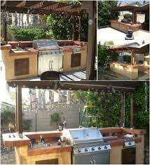This design provides a backyard entertainment center. 15 Amazing Diy Outdoor Kitchen Plans You Can Build On A Budget Diy Crafts