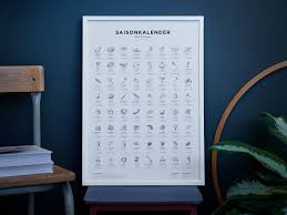 Saisonkalender Obst Gemuse Poster Format A2 In 2020 Season Calendar Calendar Poster Poster Prints