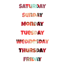 The days of the week are: Saturday Sunday Monday Free Image On Pixabay