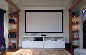 How To Hide The Tv Projector With Screen The Screen Can Be Rolled Up And Hidden In The Custom Made Box Home Cinema Room Projector Screen Living Room Designs