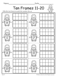 Ten Frames 11 20 Freebie Kindergarten Math First Grade Math Math Centers