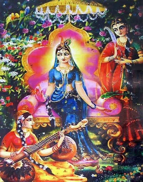 Image result for Draupadiwith her sakhis images"