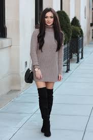 34 Outfit For Women That Look Good With Boots Sweater Dresses Clothes For Women Sweater Dress Ladies Tops Fashion