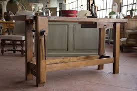 kitchen island created from old