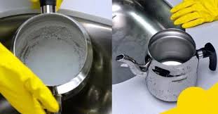 Caydanligin Uzun Sure Kullanimi Celik Yuzeyinin Asinmasina Neden Olabilir Ve Bunun Sonucunda Yuzeyinde Lekeler Ve Kararmalar Me Kettle Cleaning Electric Kettle