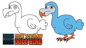 Easy Cute Bird Drawing For Kids How To Draw A Dodo Bird Cartoon Dodo Bird For Kids Step By Step Drawin Birds For Kids Drawings Drawing For Kids