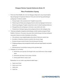 Teka teki silang sejarah kelas 12 bab 1. Ejercicio De Ulangan Sejarah Indo