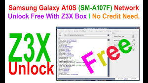 It will prompt for  . Samsung Galaxy A10s Sm A107f Network Unlock Free With Z3x Box I No Credit Need Done Gsm Forum