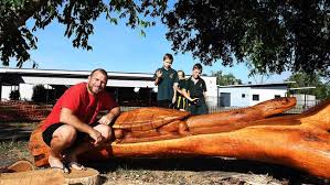 Neck minute, fallen tree turns into a turtle
