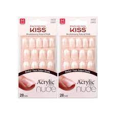 Amazon.com : KISS Salon Acrylic French Nude 28 Nails (2 Pack) KAN03 :  Beauty & Personal Care