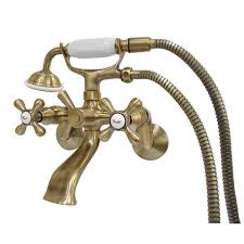 Find and buy parts for your american standard kitchen faucet products. Kingston Brass Ks266ab Kingston Wall Mount Clawfoot Tub Faucet With Hand Shower Antique Brass Kingston Brass