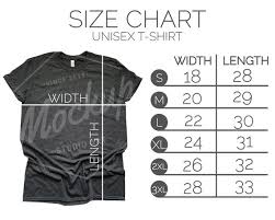 Bella Canvas 3001 Size Chart Flat Lay Mockup T Shirt Shirt Size Chart Bella Canvas Size Chart Unisex Tee Size Chart Mockup