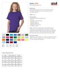 Anvil Youth Shirt Size Chart Www Bedowntowndaytona Com