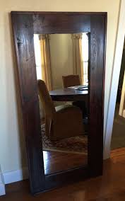The Quot Mountain Lodge Quot Leaner Mirror Handmade Rustic Inspired Wooden Floor Mirror With Thick Frame Leaner Mirror Floor Mirror Wood Framed Mirror