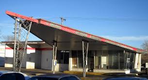 Maybe you would like to learn more about one of these? Phillips 66 Harlequin Batwing Gas Station Central Ave Historic Route 66 Albuquerque Nm Circa 1960 S Style Googie Mapio Net