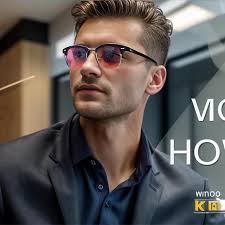 RuiJinGen Half frame Retro Semi Rimless Clear Lens Glasses Eyewear For Men  Women (J47 BlackBrownRedClear) : Buy Online at Best Price in KSA