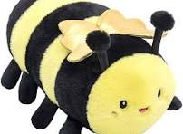 Cute Round Bumble Bee Stuffed Animals,Honey Bee Plush Toys Pillow, Anime  Bee Plushie Hugging Pillow Bee Doll Gift for Kids and Lovers in Birthday,  ...