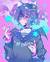 Anime Girl With Dark Purple Hair And Purple Eyes