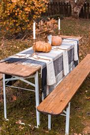 Beer Garden Table Makeover And Alfresco Thanksgiving Bless Er House Garden Table Beer Garden Backyard Beer Garden
