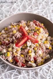 Einfacher Thunfischsalat Mit Mais Und Feta Rezept Makeitsweet De Thunfischsalat Rezepte Mit Feta Thunfischsalat Mit Mais