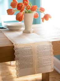 Roundup 8 Diy Table Runner Ideas Table Runner Diy Book Crafts Crafts