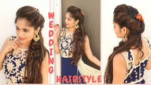 It is also suitable to try on different hair texture. Indian Wedding Hairstyle For Medium Hair Curly Hair Hairstyle Youtube