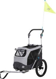 Trixie Fahrradanhanger Fur Hunde Mit Schnell Falt Funktion S Grau Fahrradzubehor Fur Hunde