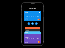 Sard Picking Microinteraction Animation Dark App Iphone X Framer Prototype Wallet Picker Bank Card Banking App Bank Card Animation