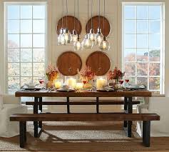 Griffin Reclaimed Wood Fixed Dining Table Pottery Barn Dining Table With Bench Reclaimed Wood Dining Table Dining Set With Bench