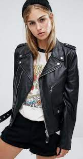 Faux Leather Biker Jacket With Rivets For Women Leather Jackets Women Autumn Fashion Casual Black Leather Biker Jacket