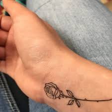 Small Rose Temporary Tattoo Small Temporary Tattoo Floral Etsy In 2020 Tiny Tattoos For Girls Tattoos Henna Style Tattoos