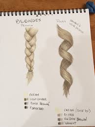 First Attempt At Blonde Hair Picture On Left I Used Prisma Pencil The Picture On The Right Used Faber Drawing Hair Tutorial How To Draw Hair Color Pencil Art