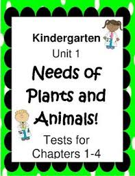Attached Are Four Multiple Choice Tests For The End Of Every Chapter In Unit 1 Needs Of Plants And Animals As We Kn Science Units The Unit Kindergarten Units