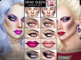 Hair, clothes, makeup & more. The Sims Resource Drag Queen Makeup Set