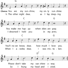Music Sheet Sunshine Music Sunshine Tattoo You Are My Sunshine