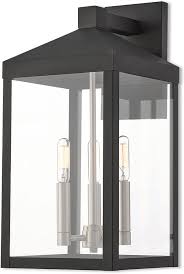 Livex 20584 04 Nyack Black Exterior Wall Sconce Light Lvx 20584 04 Outdoor Wall Lantern Black Outdoor Wall Lights Outdoor Walls