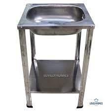 Stainless steel is the most common material used in the development of sinks. Buy Hl1004 Stainless Steel Single Bowl Sink With Stand Sinki Dapur Kitchen Rack Stainless Steel Basin With Stand Basin Rack Seetracker Malaysia