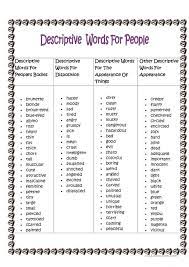 Descriptive Words Describing People Worksheet Free Esl Printable Worksheets Made By Te Descriptive Words For People Describing Words Words To Describe People