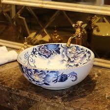 europe vintage style ceramic art basin