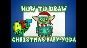 Grogu (also known as baby yoda among fans and the media) is a character from the star wars disney+ original television series the mandalorian.he is a toddler member of the same unnamed alien species as the star wars characters yoda and yaddle, with whom he shares a strong ability in the force. How To Draw Christmas Baby Yoda Youtube