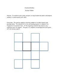 hundreds chart riddles worksheet for 1st 3rd grade