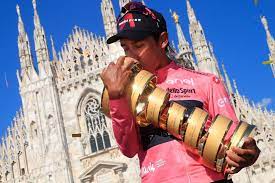 Damiano caruso, egan bernal and simon yates on the podium (image credit: Bernal Crowned Giro D Italia Champion As Ganna Wins Final Stage In Milan
