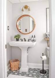 Gray And White Vintage Half Bathroom Design Ideas Vintagehalfbathroomideas Vintage Bathroom Decor Modern Vintage Bathroom Cute Bathroom Ideas