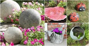 Love the look of mall holiday decor? 15 Near Genius Diy Concrete Ornaments That Add Beauty To Your Garden Diy Crafts