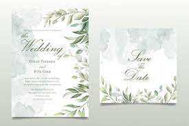 Elegant Wedding Invitation Card Template Hand Drawn Wedding Invitations Floral Wedding Invitations Watercolor Floral Wedding Invitations