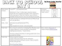 Down Under Teacher School Plan School Lesson Plans First Day School