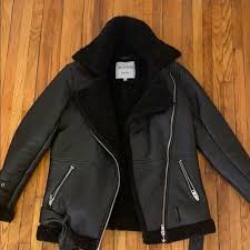 Walter Baker Jackets Coats Walter Baker Shearling Leather Jacket Sz Small Poshmark