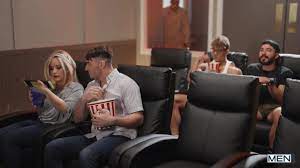 Men.Com - Movie theatre 3some with Dante Colle, Michael Boston, Troye Dean  - HOMO.XXX
