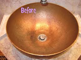 cleaning my copper sink: before & after
